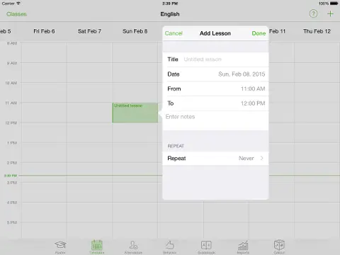 Configuring Timetable